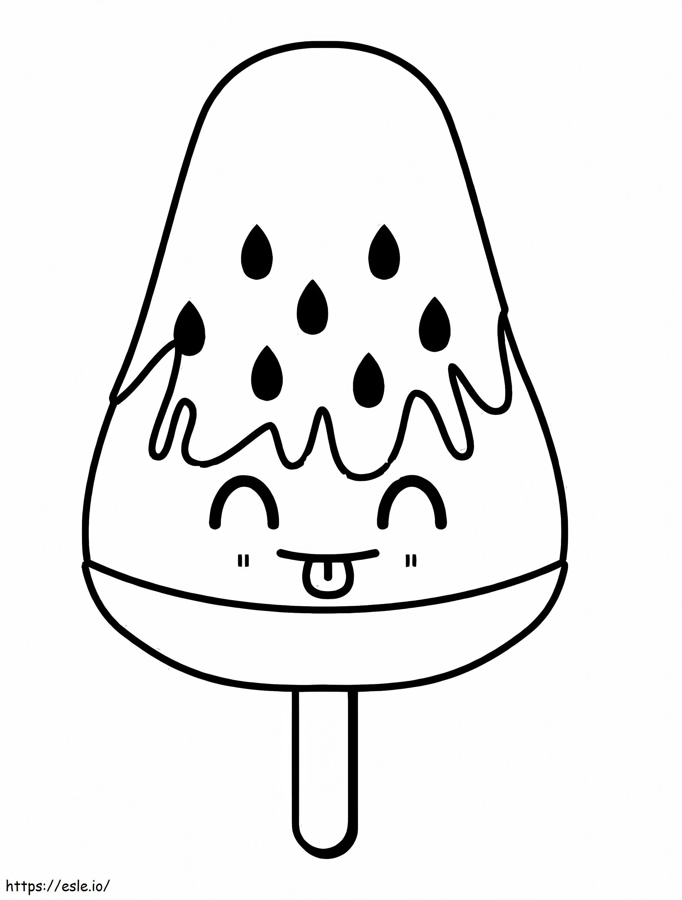 Adorable Popsicle coloring page