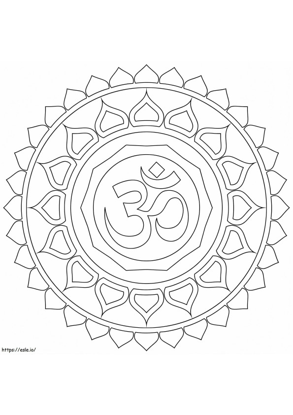 About Mandala coloring page