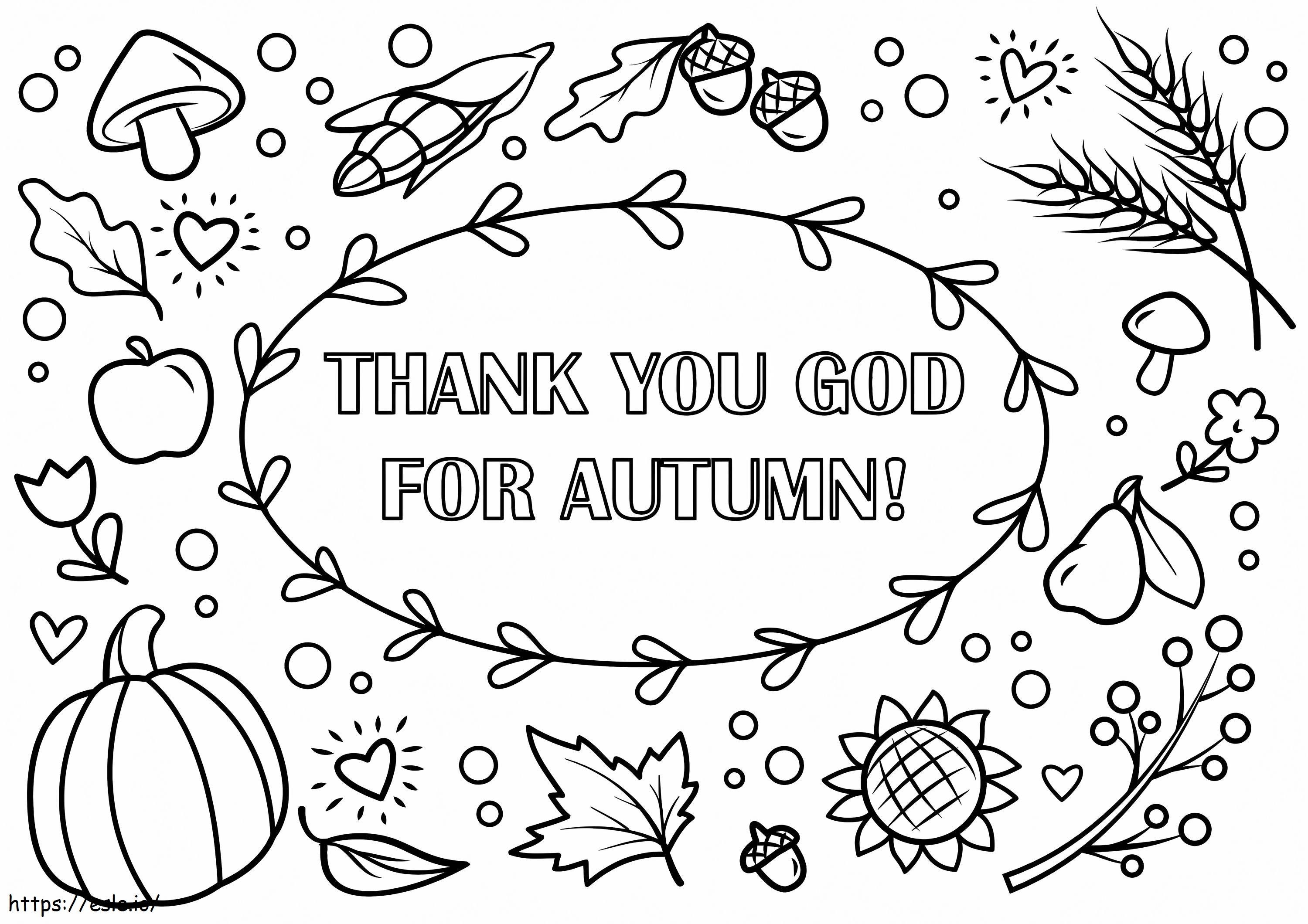 Thank God For The Autumn coloring page