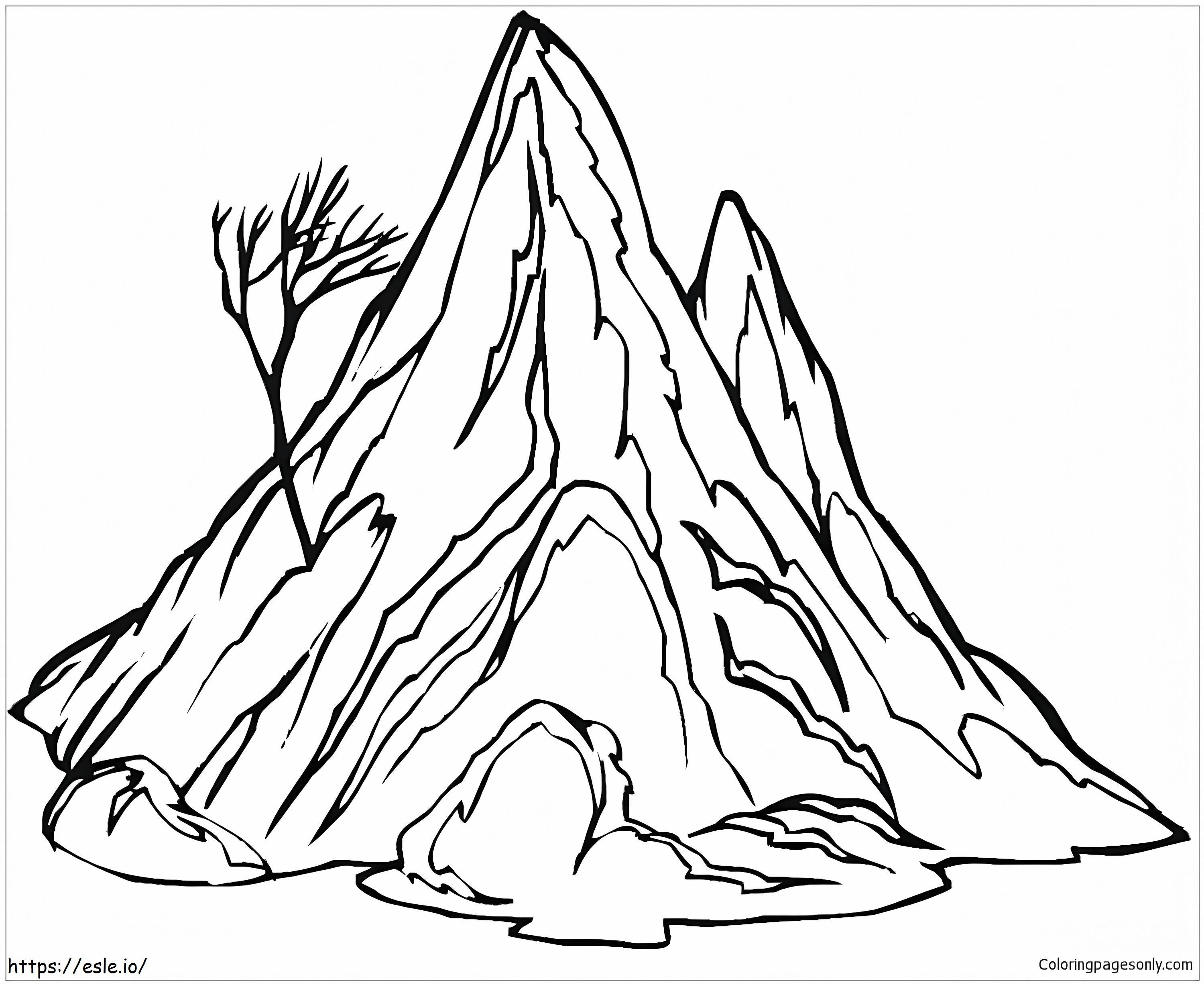 Vuoren kivi 2 värityskuva