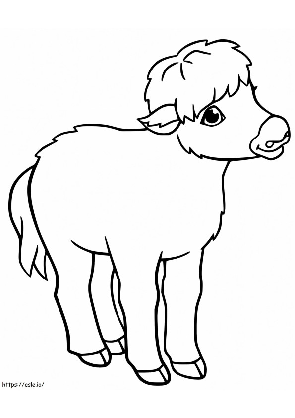 Coloriage Bébé yak à imprimer dessin