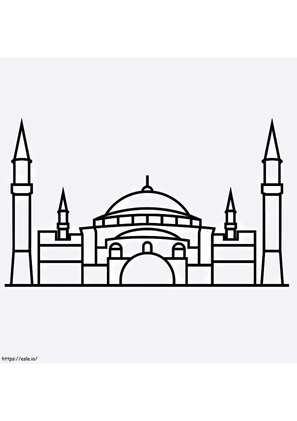 Hagia Sophia 3 coloring page