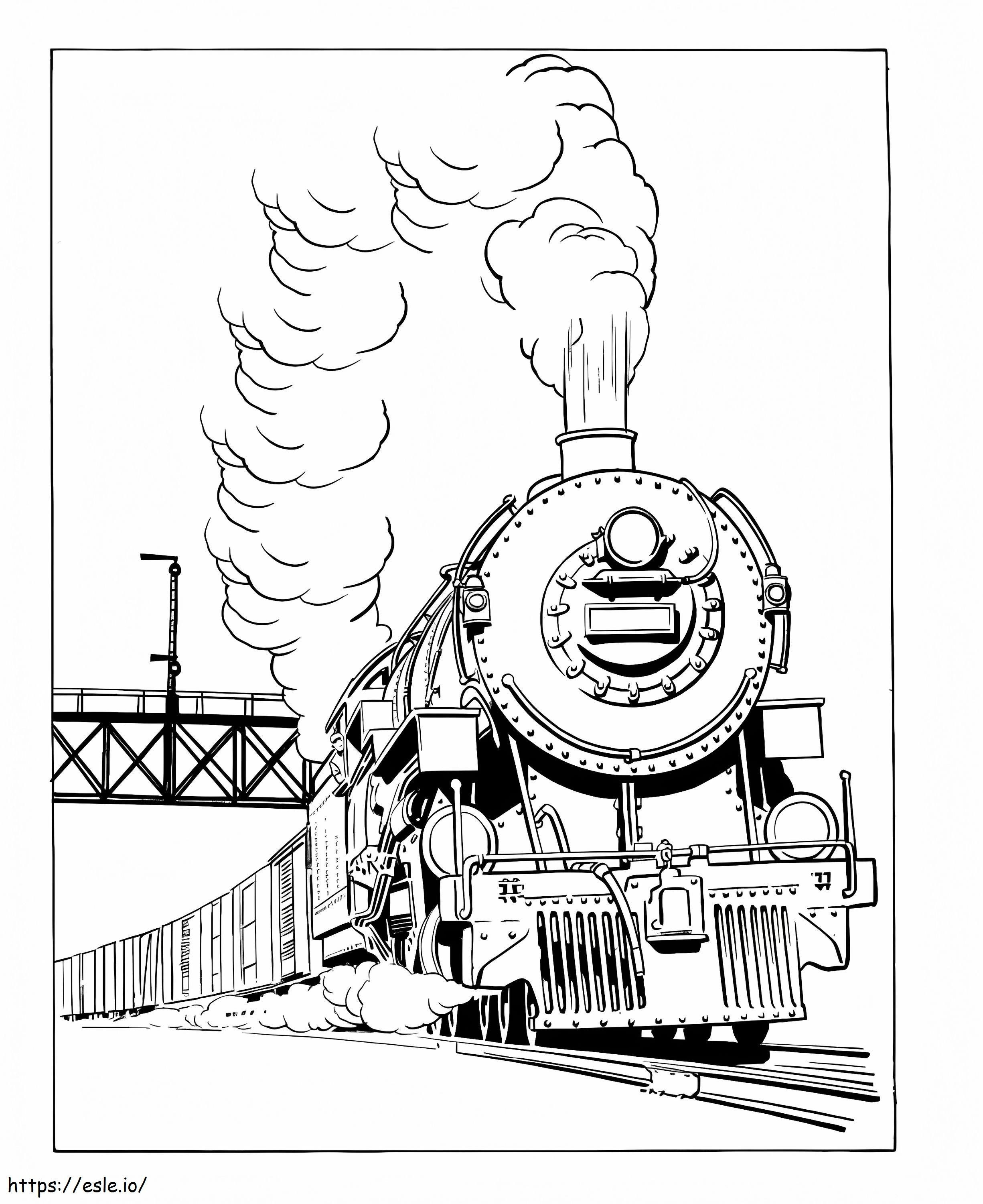 Free Printable Train coloring page
