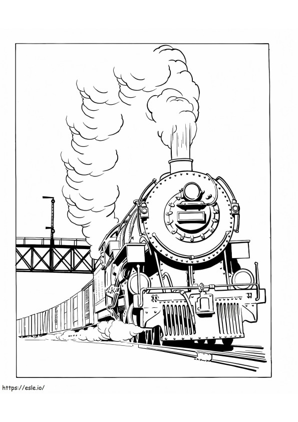 Free Printable Train coloring page