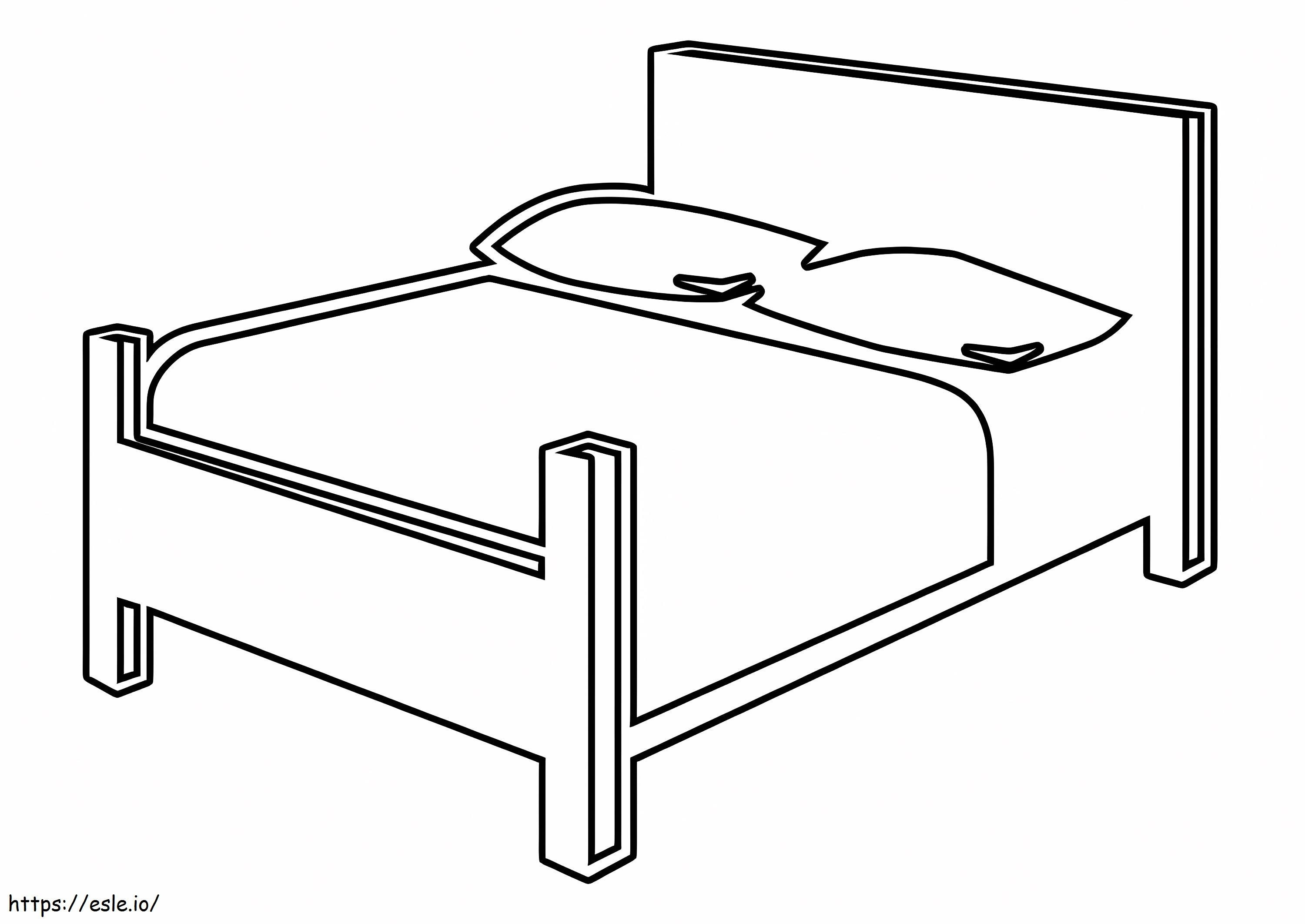 Bed To Color coloring page