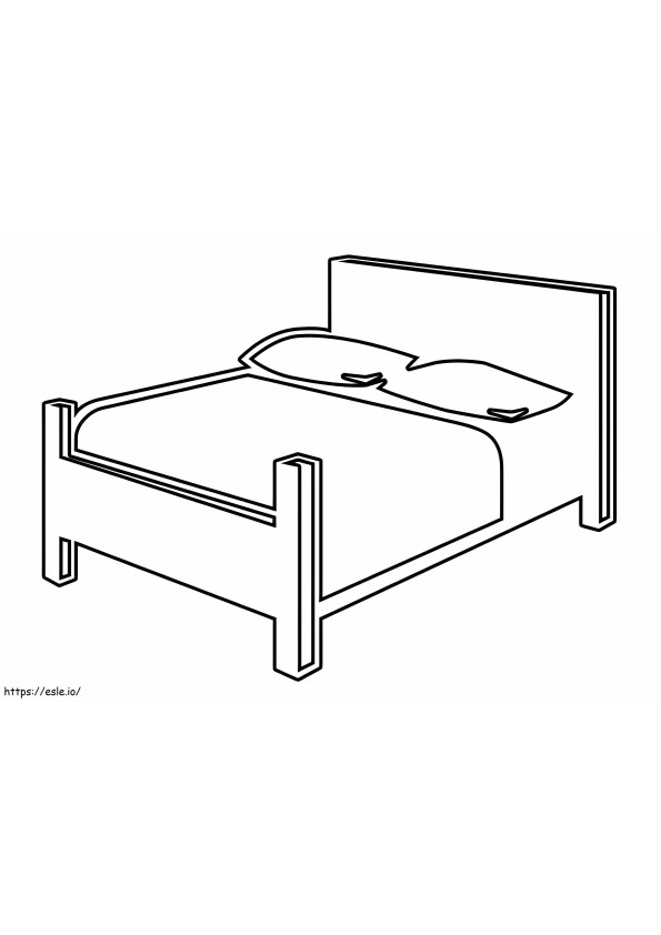 Bed To Color coloring page