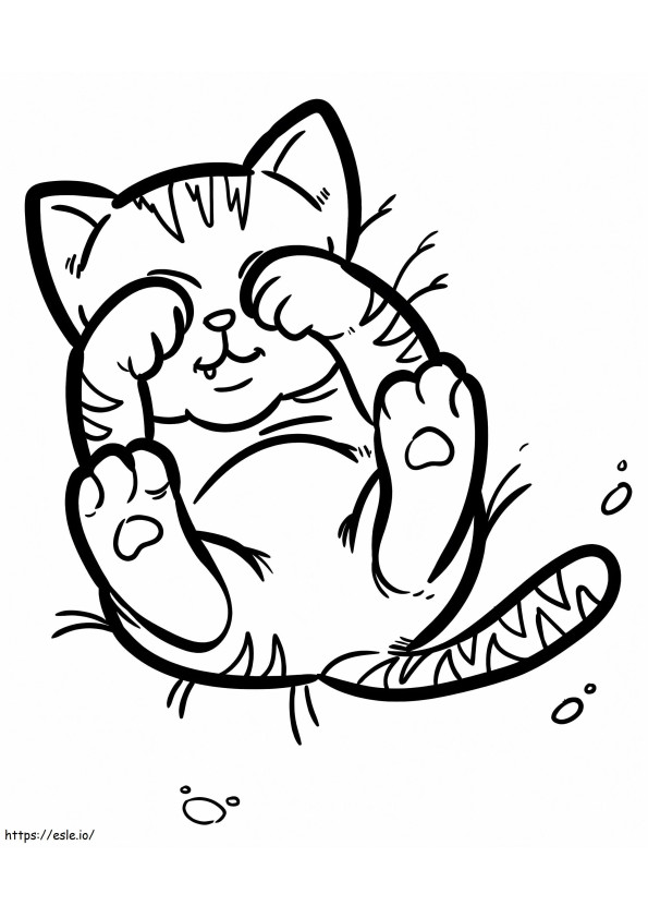 Happy Kitten 1 coloring page