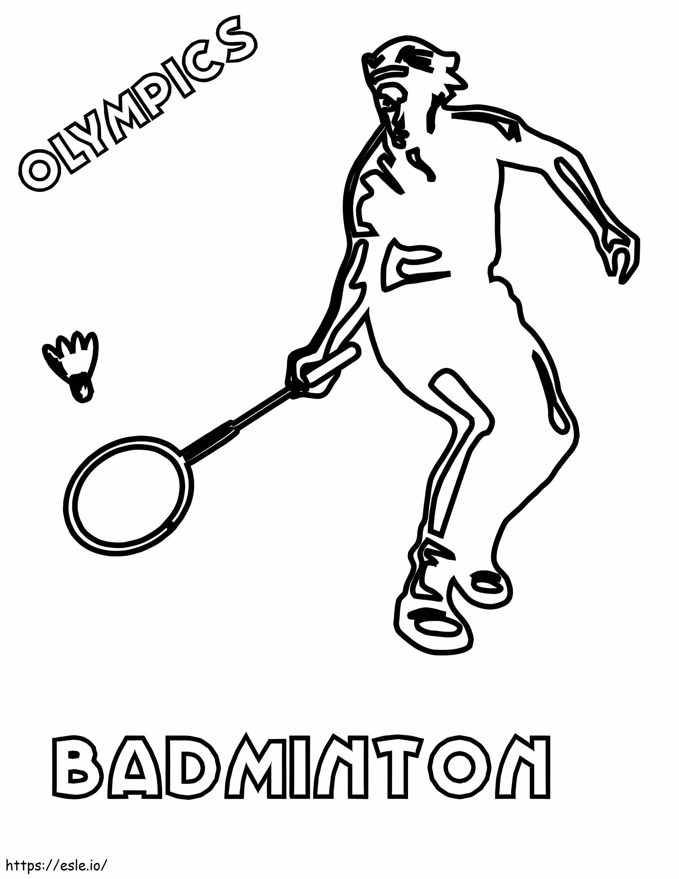 Olympische Badminton kleurplaat kleurplaat