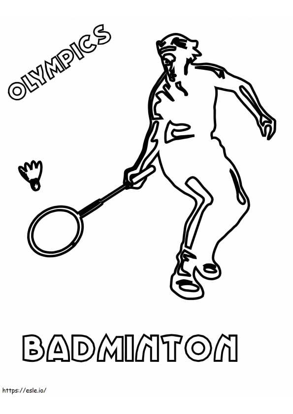 Olympische Badminton kleurplaat kleurplaat