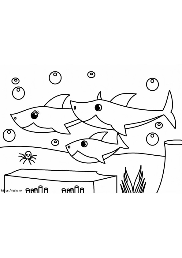 Baby Shark 4 coloring page