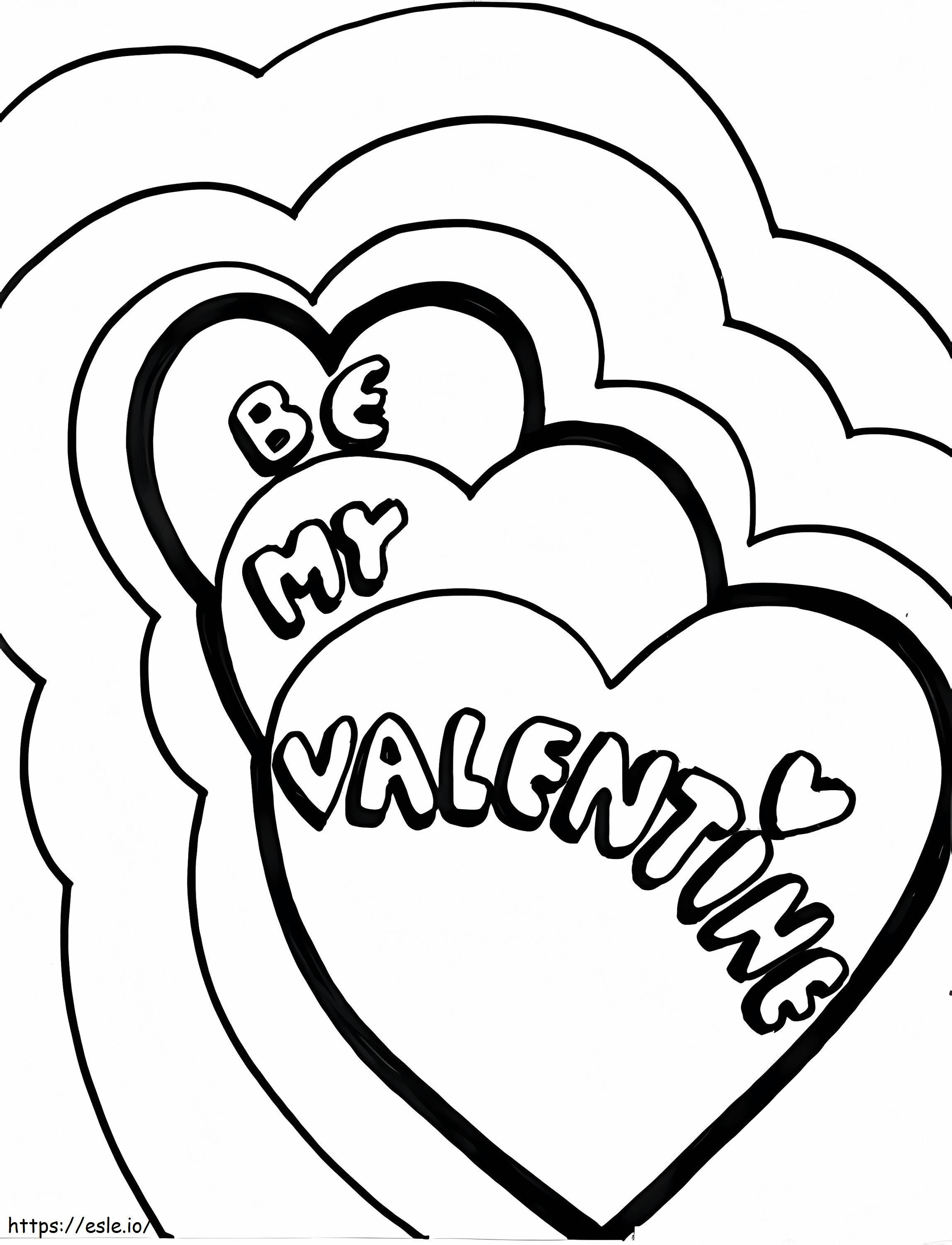 Valentijn hart afdrukken kleurplaat kleurplaat