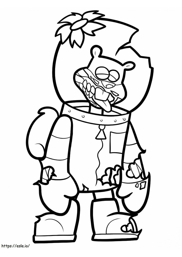 Zombie Sandy Cheeks coloring page