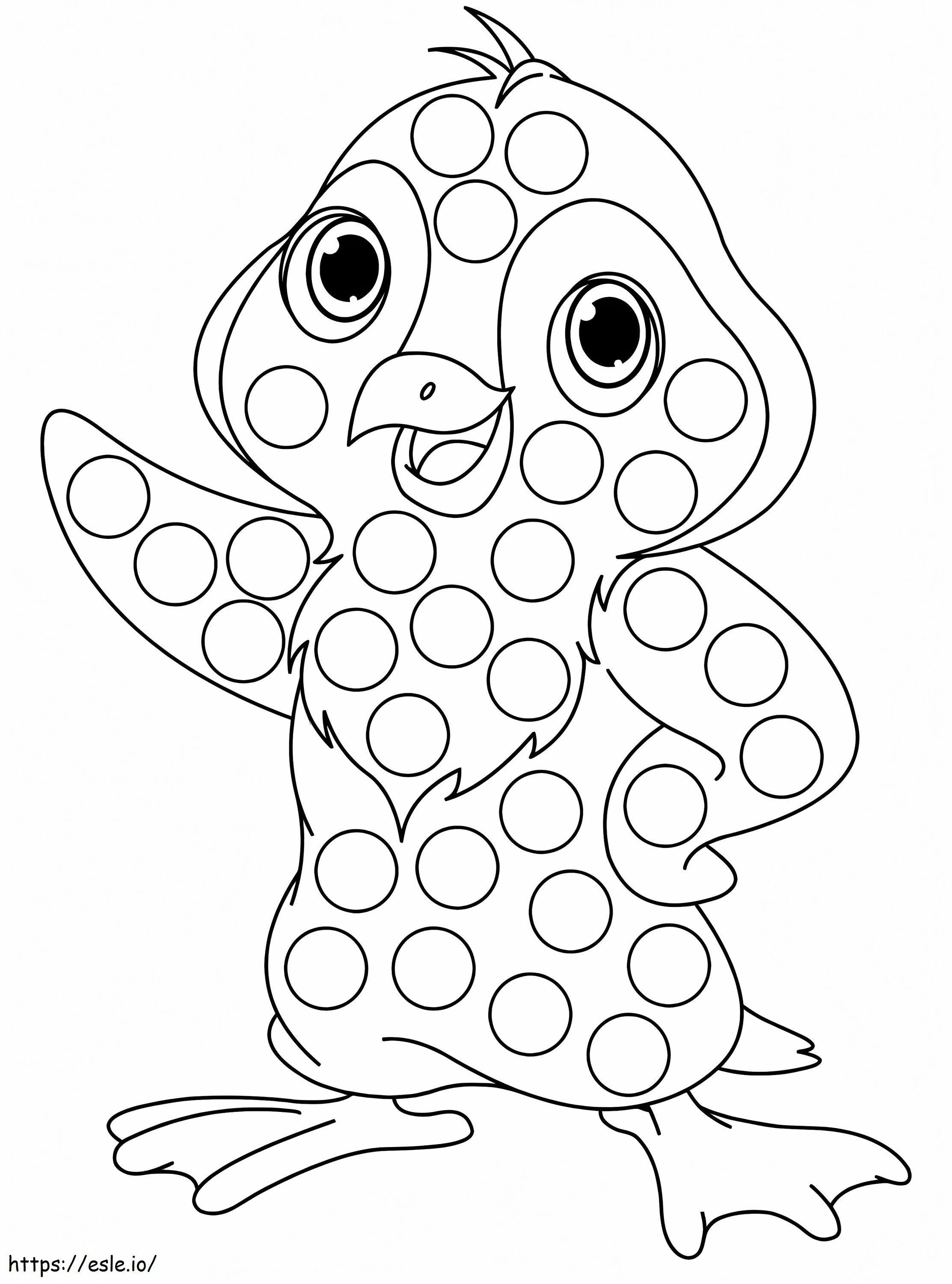 Penguin Dot Marker coloring page
