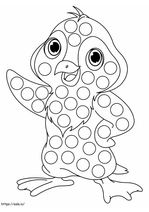 Penguin Dot Marker coloring page