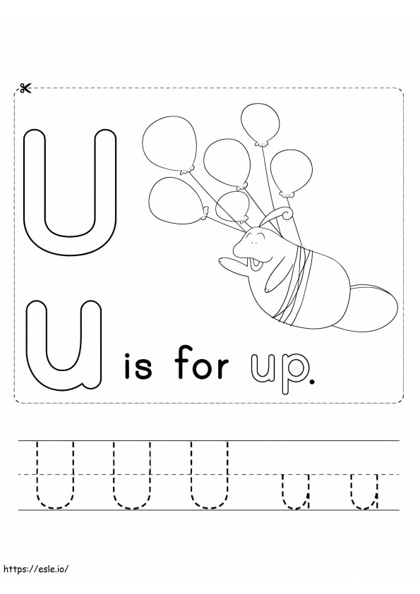 Up Letter U coloring page