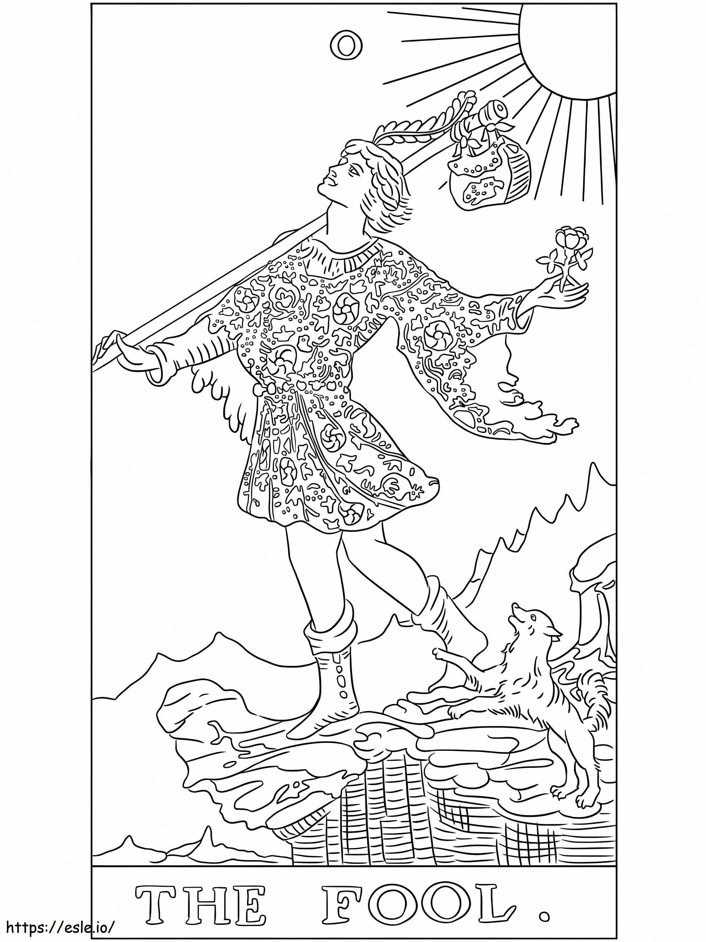 Tarot The Fool coloring page