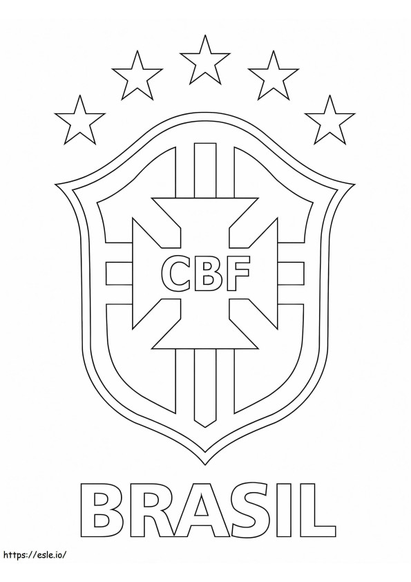 Logo van de Braziliaanse voetbalbond kleurplaat