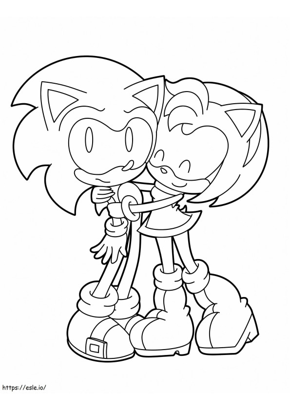1573520694 Cute Amy Rose 2 Sonic Pages And To Pri With Color coloring page