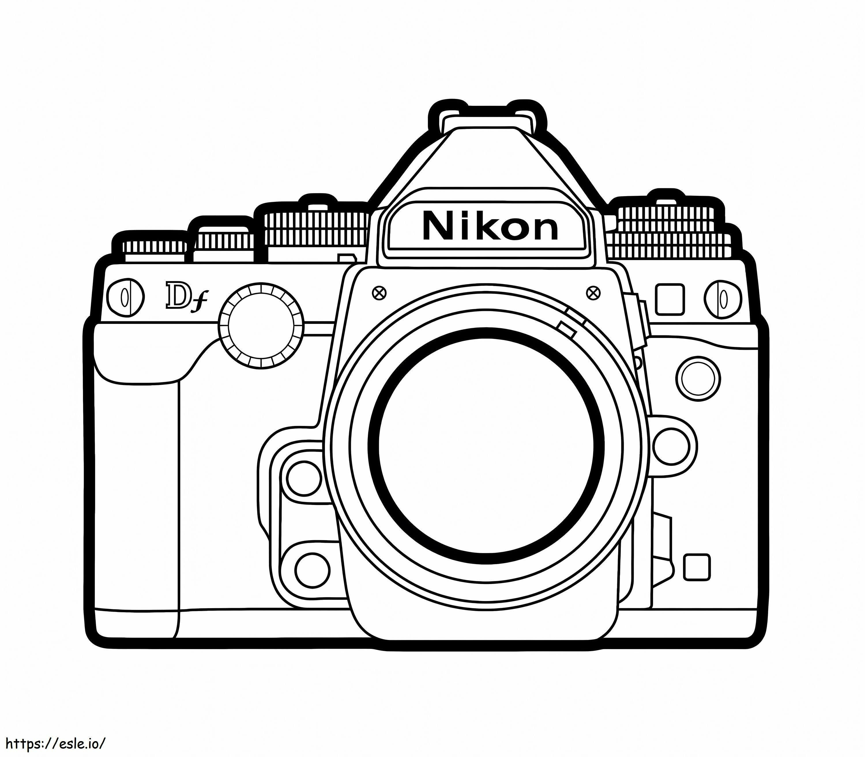 Câmera Nikon para colorir