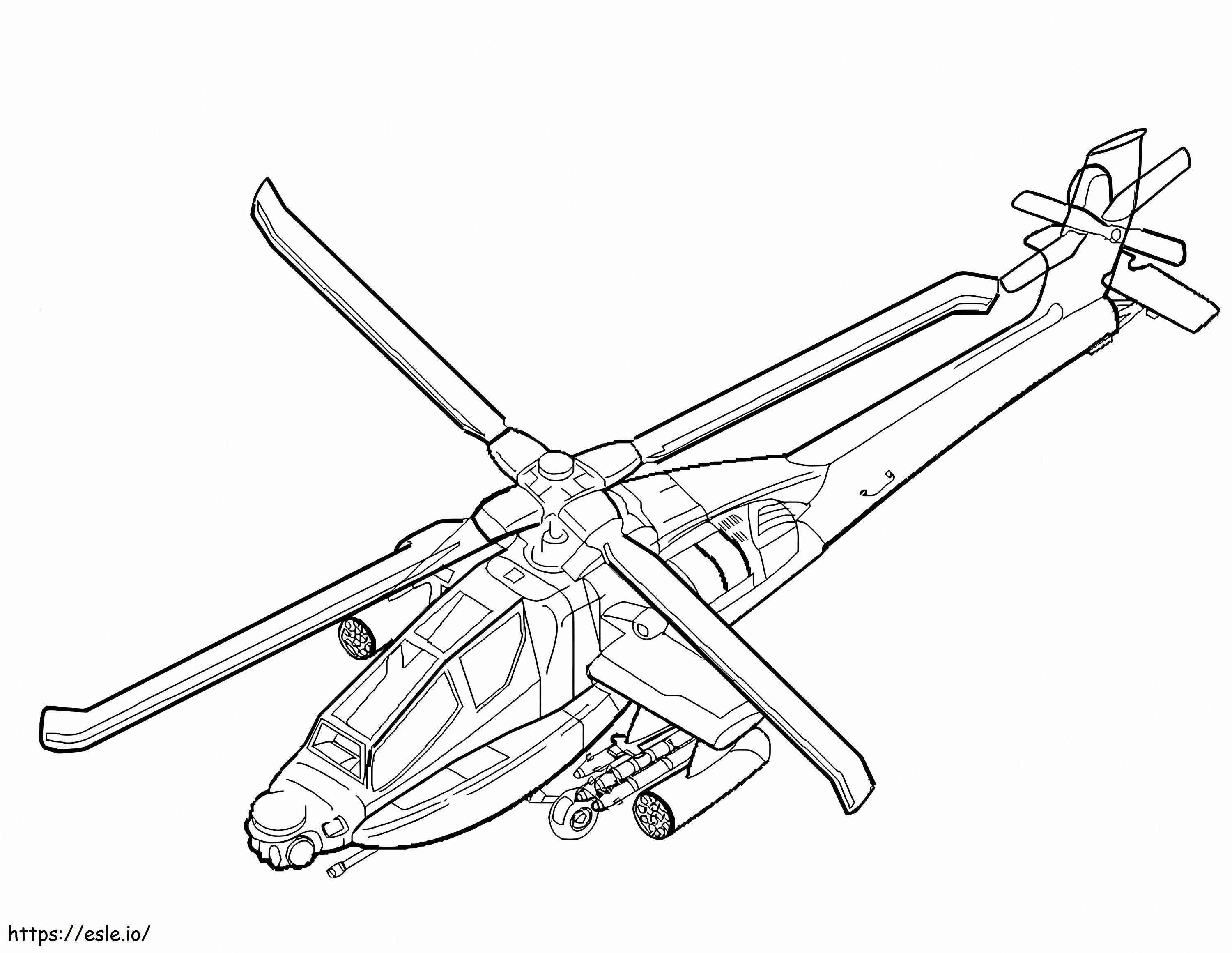 Helicopter With Heartbeat coloring page
