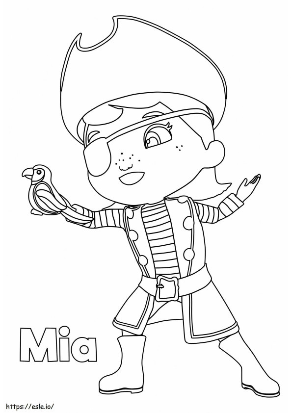 Mia From Little Baby Bum coloring page