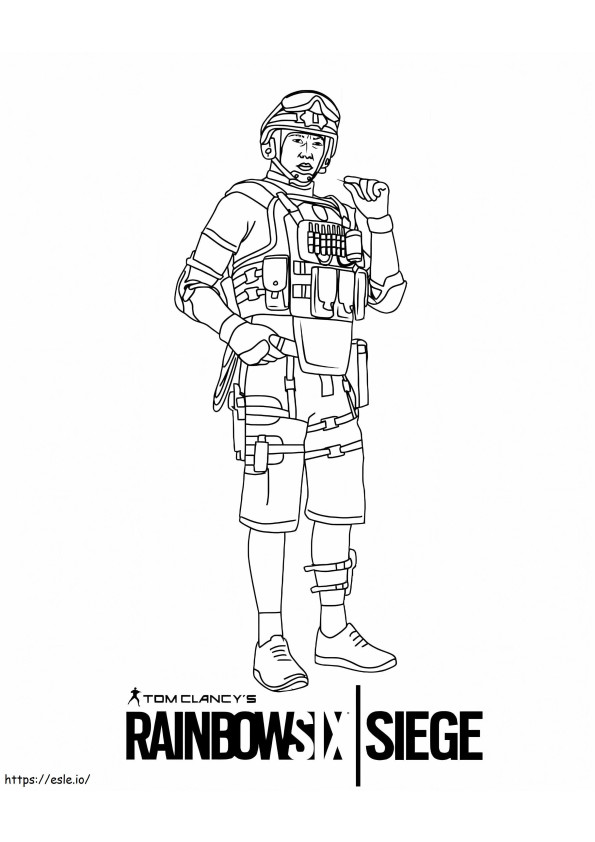 Lesion Rainbow Six Siege coloring page