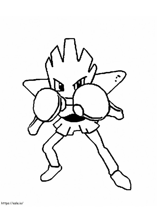 Coloriage Hitmonchan dans Pokémon à imprimer dessin