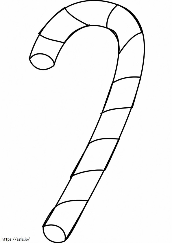 Simple Candy Cane coloring page