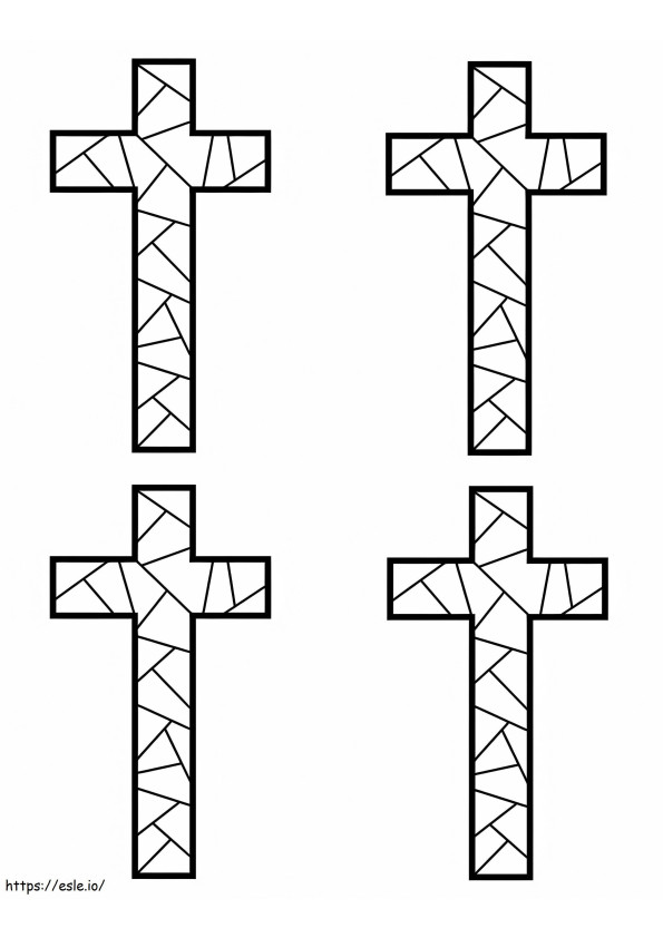 Patru Cruce de colorat