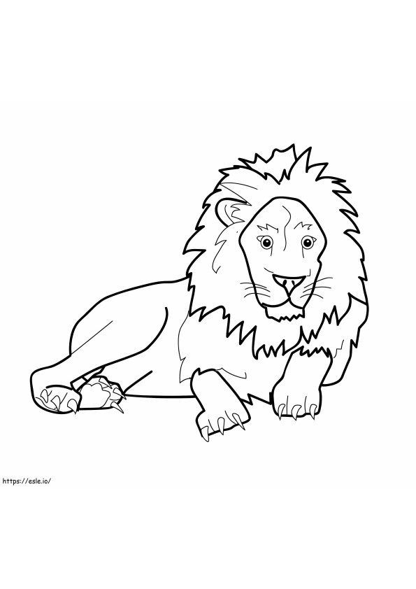 Coloriage Un lion à imprimer dessin