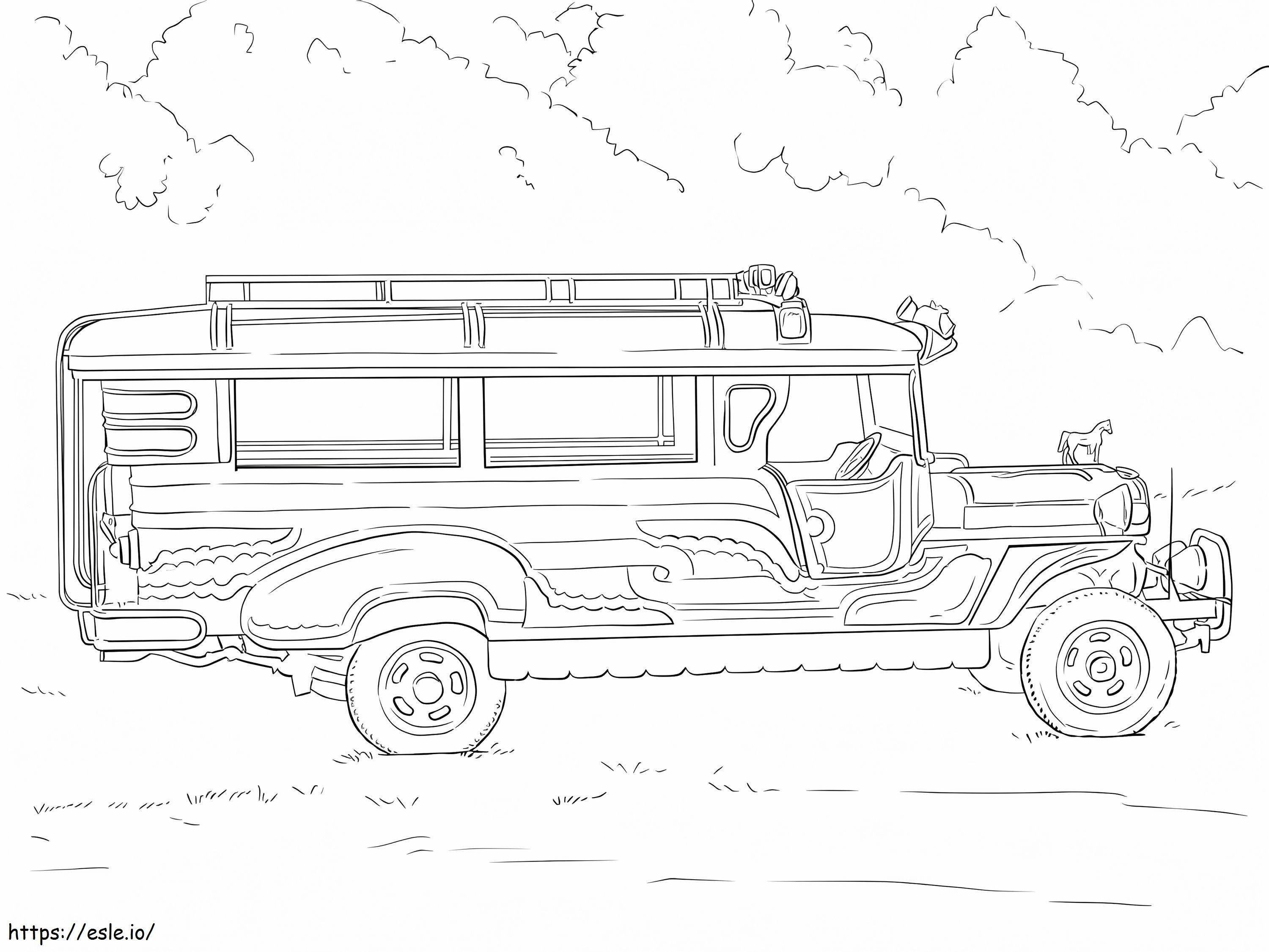 Philippine Jeepney coloring page