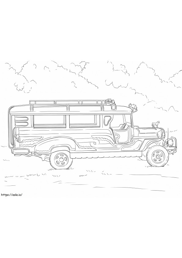Philippine Jeepney coloring page