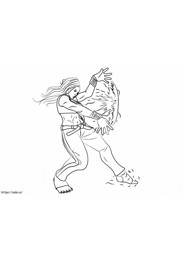 Laura From Street Fighter coloring page
