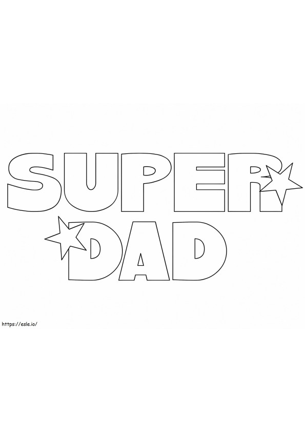 Nyomtatható Super Dad kifestő
