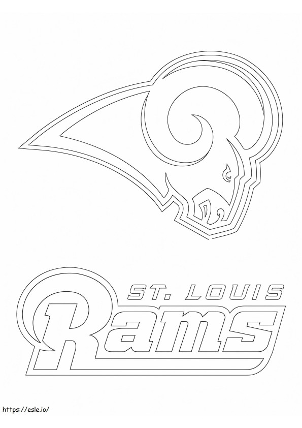 Logotipo de los Rams de San Luis para colorear