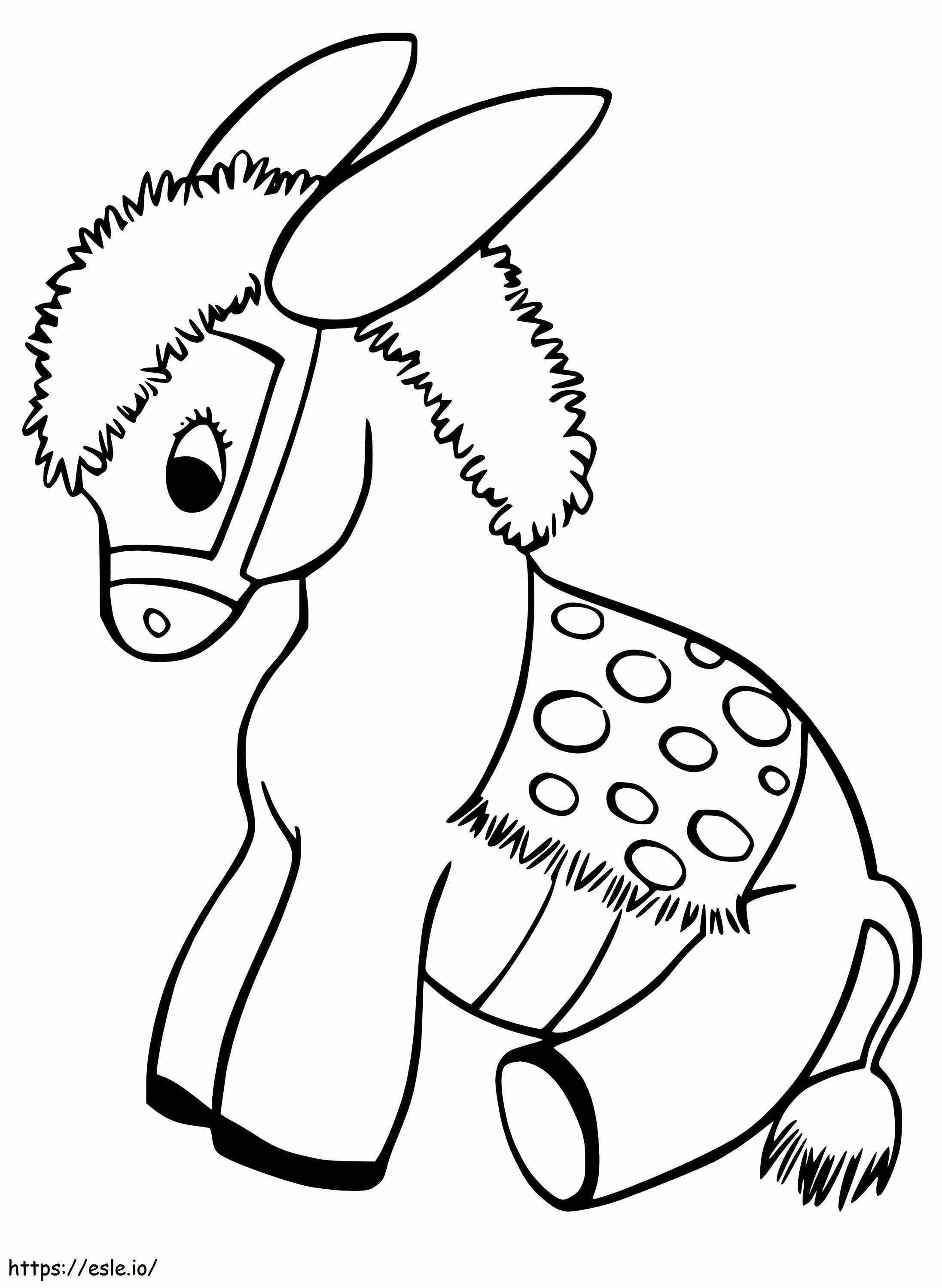 Cute Mule coloring page