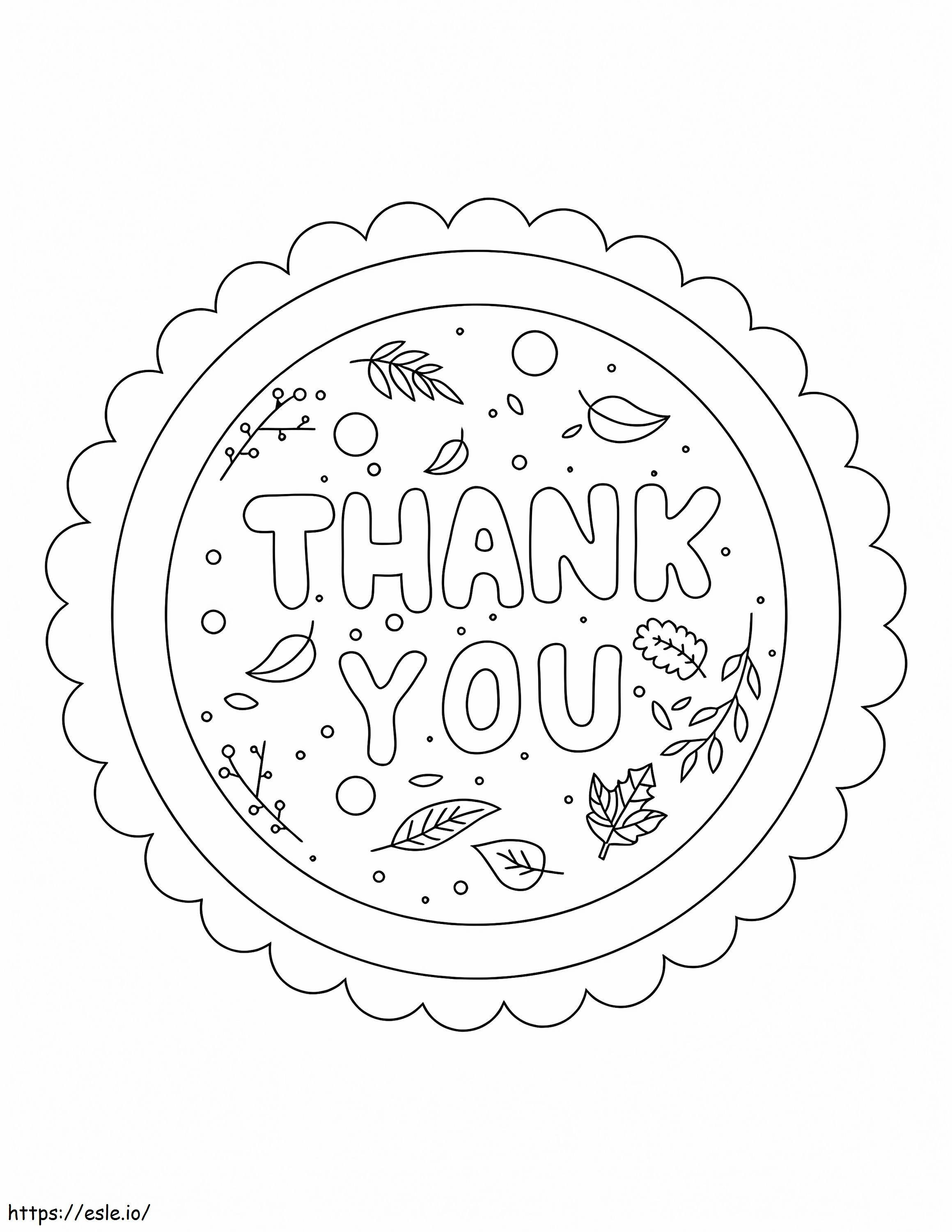 Awesome Thank You coloring page