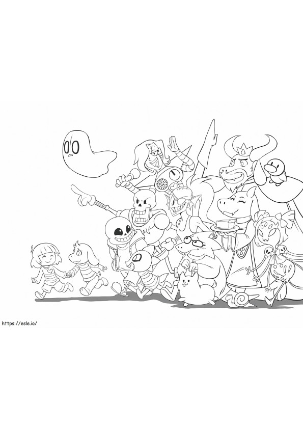 Undertales Characters coloring page