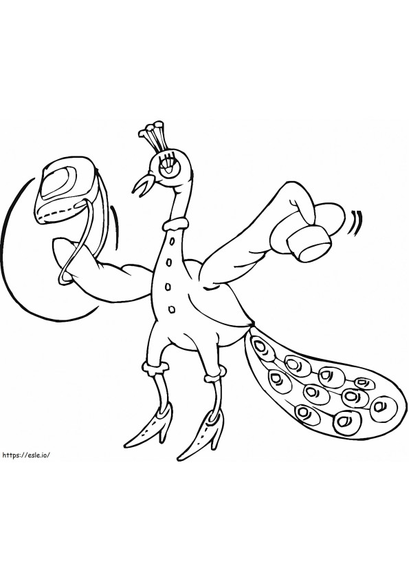 Peacock Free Printable coloring page
