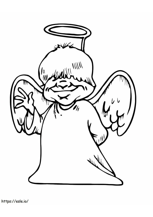Funny Angel coloring page
