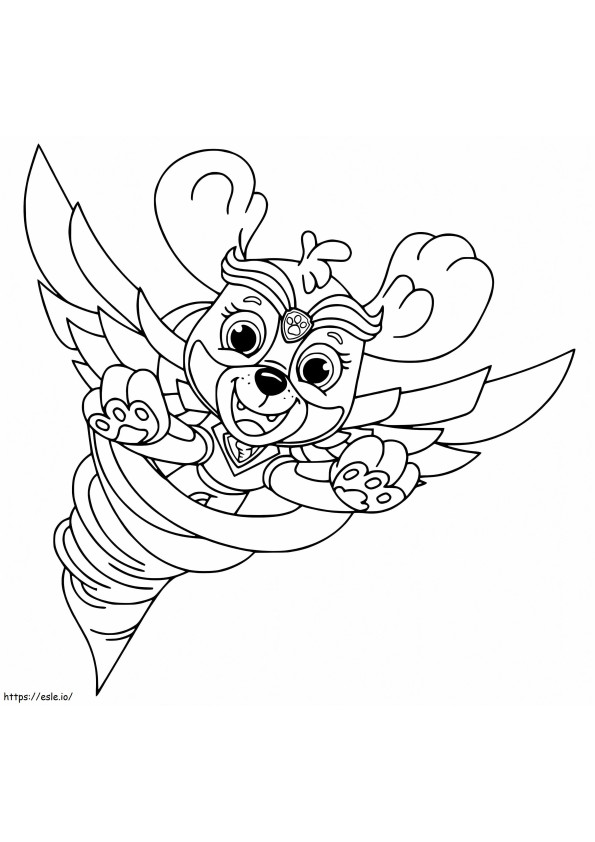 Print Skye Mighty Pups coloring page