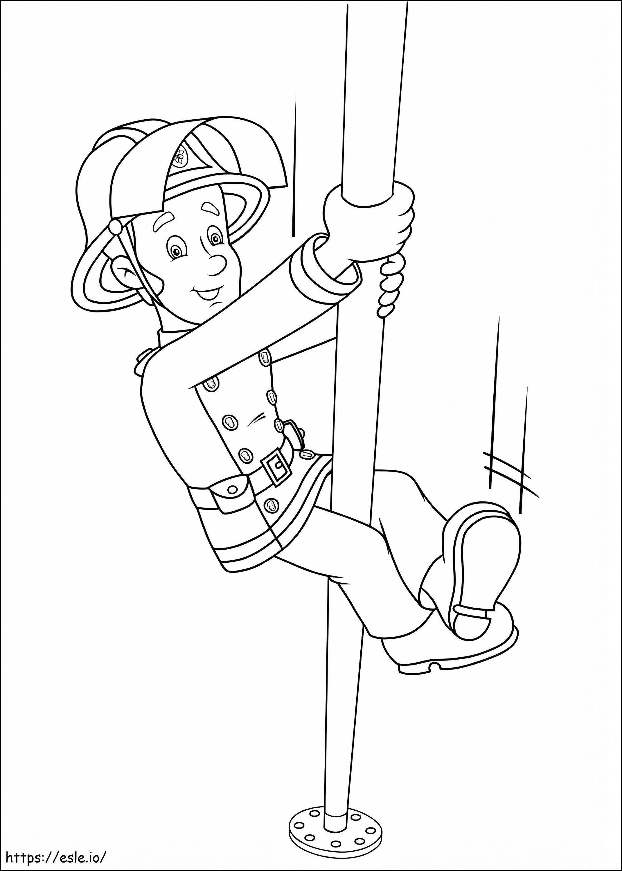 Personagem 4 do bombeiro Sam para colorir