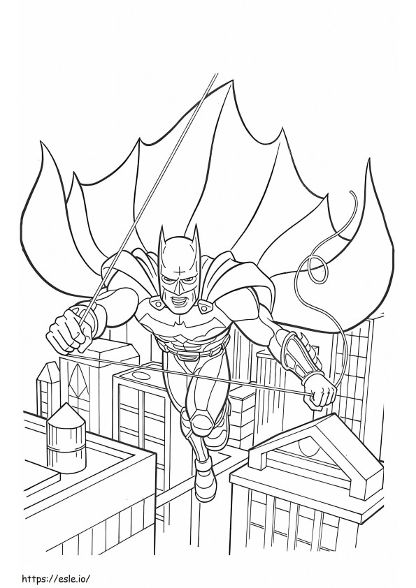 Coloriage Action Batman à imprimer dessin