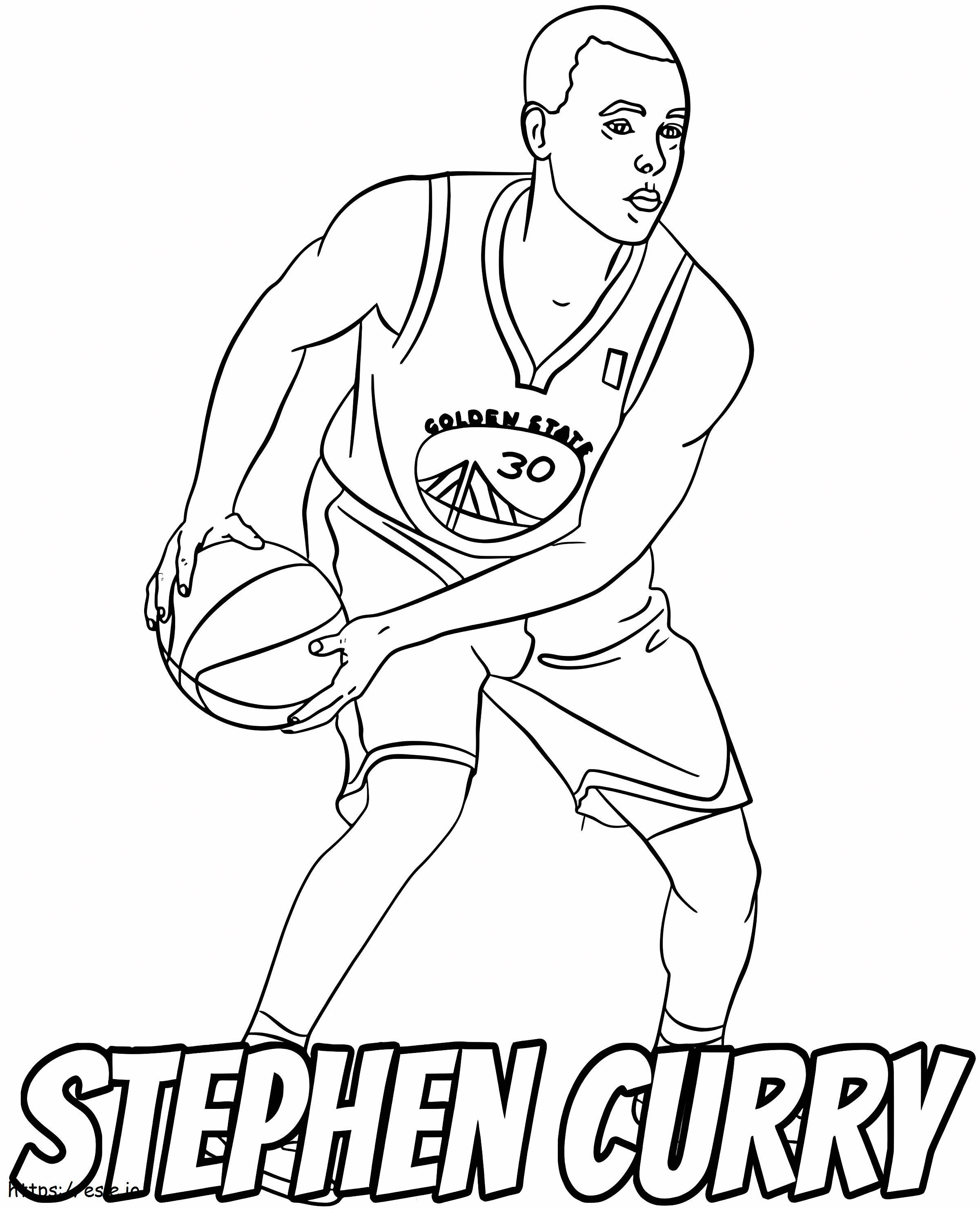 Imprimir Stephen Curry para colorear