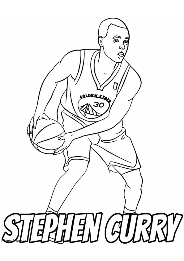 Coloriage Imprimer Stephen Curry à imprimer dessin