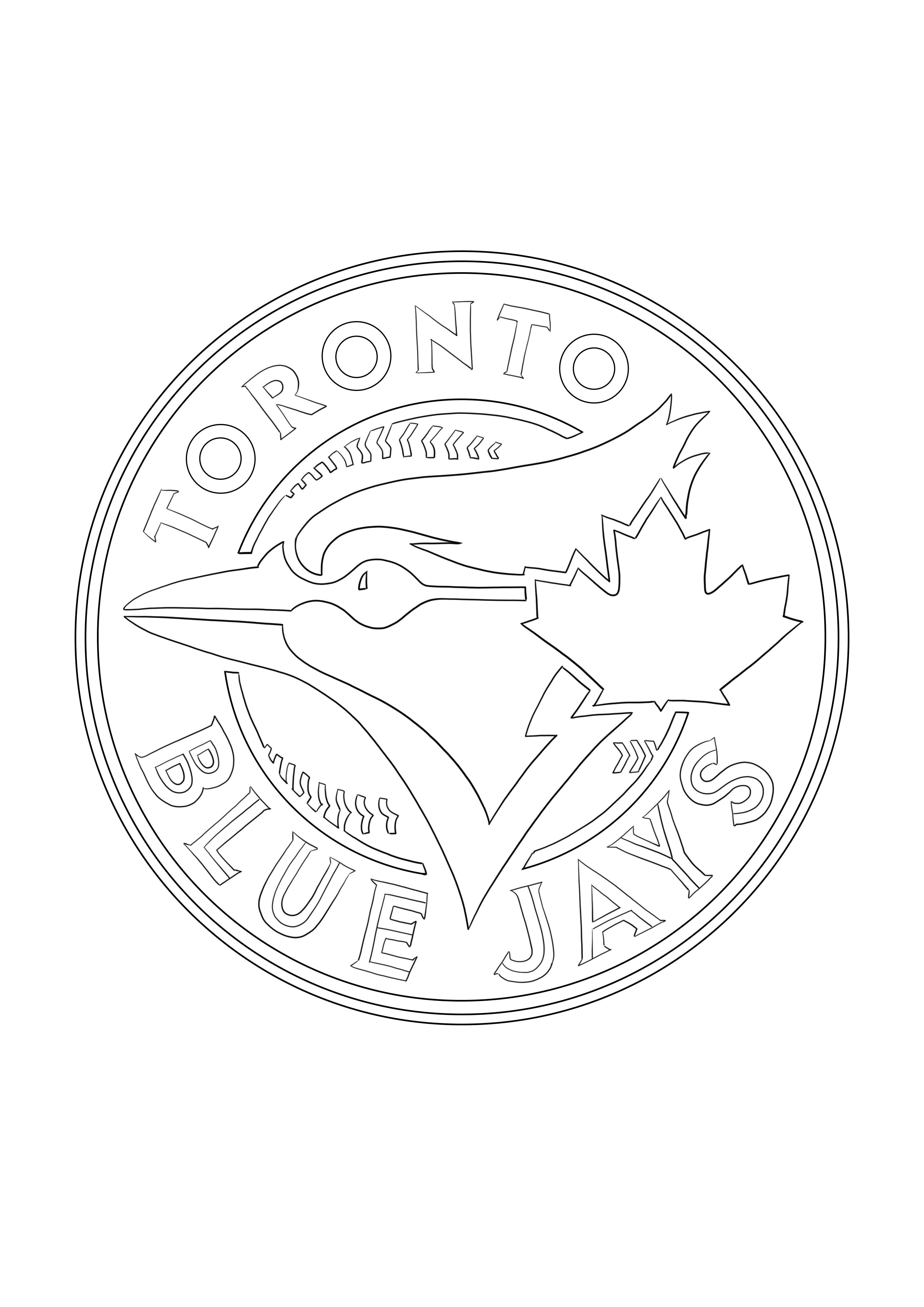 Logo Toronto blue jays dapat dicetak gratis untuk lembar mewarnai