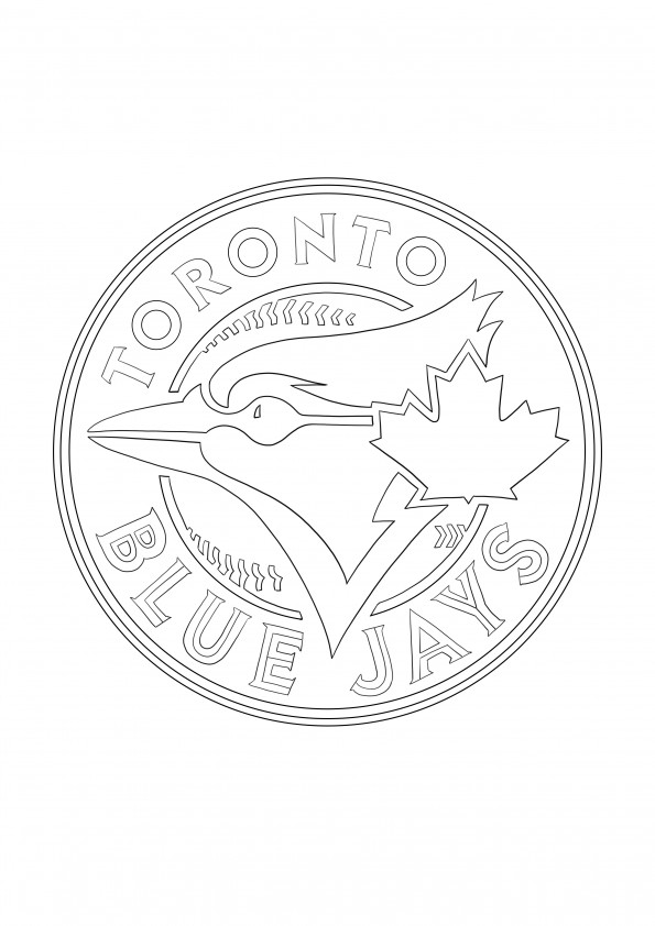 Logo Toronto Blue Jays imprimabil gratuit pentru fisa de colorat
