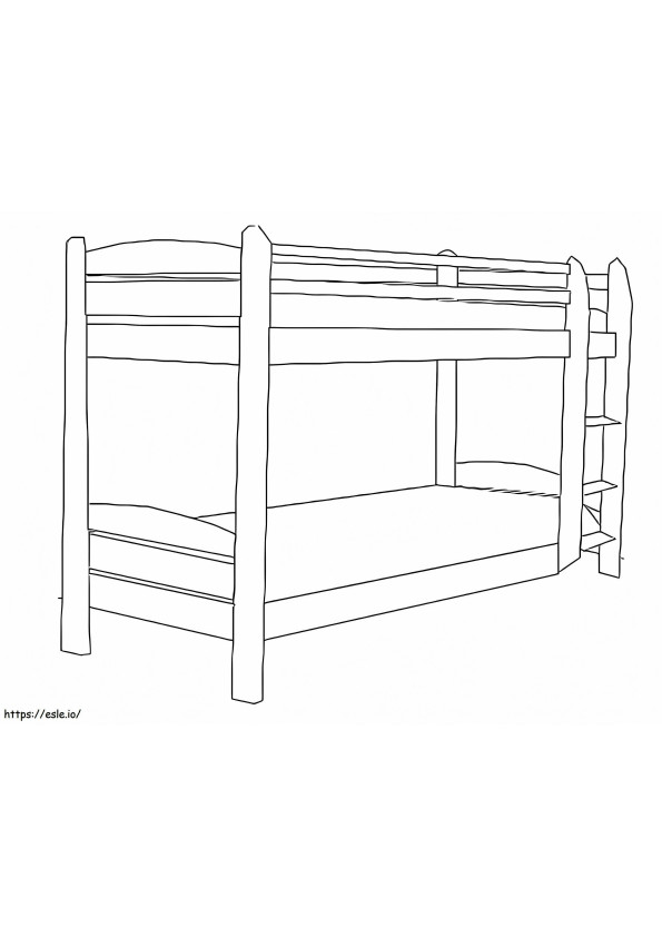 Double Decker Bed coloring page