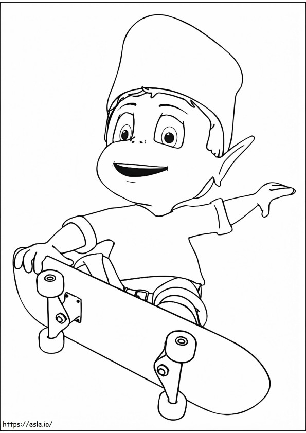 1533348163 Adiboo Skateboarding A4 coloring page