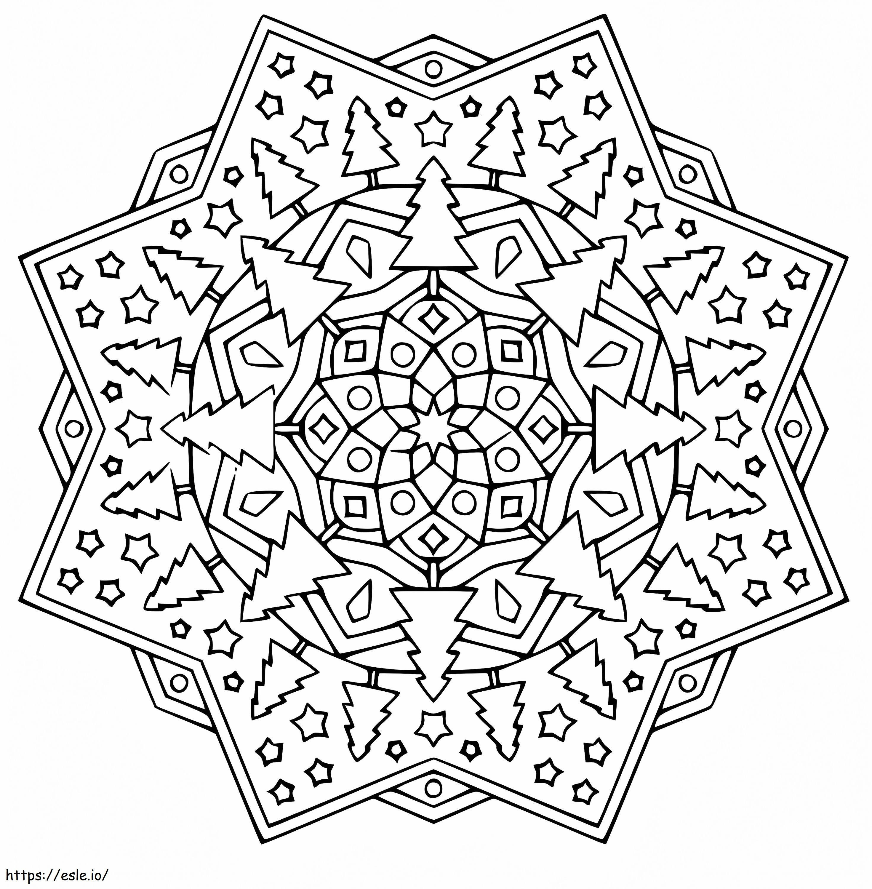 Christmas Mandala 32 coloring page